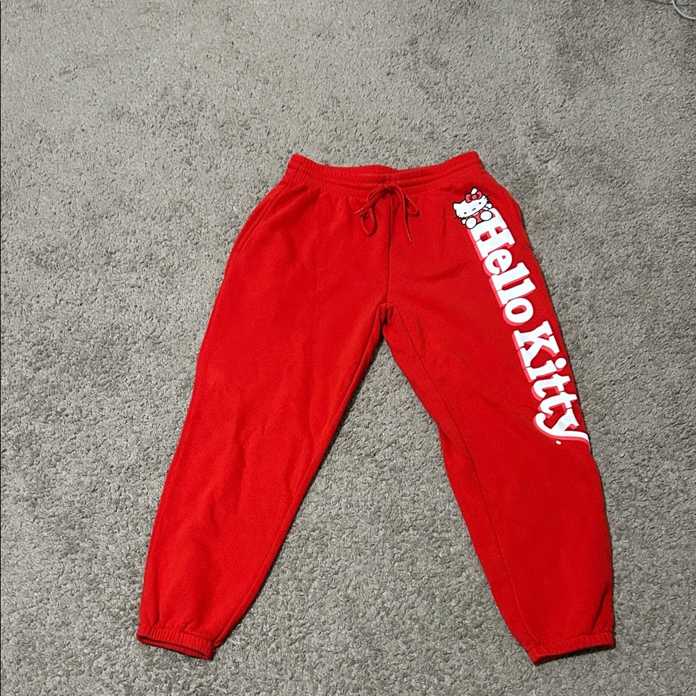 Hello Kitty Bright Red Kids Sweatpants